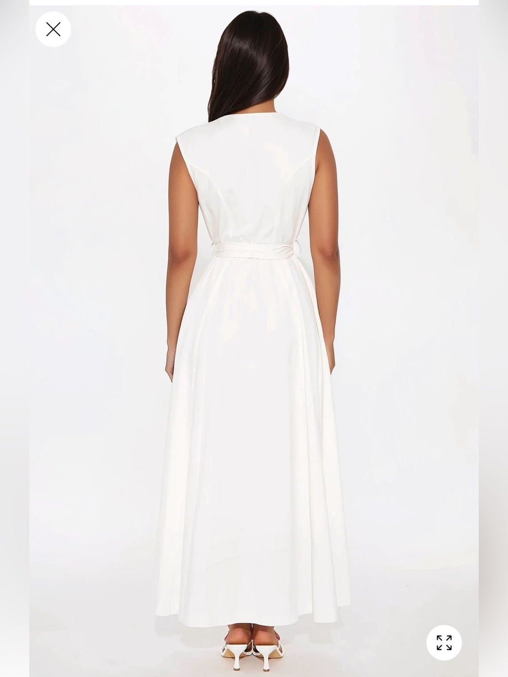 Fashion Nova Sandra Twill Maxi Dress - white - Picture 3 of 4